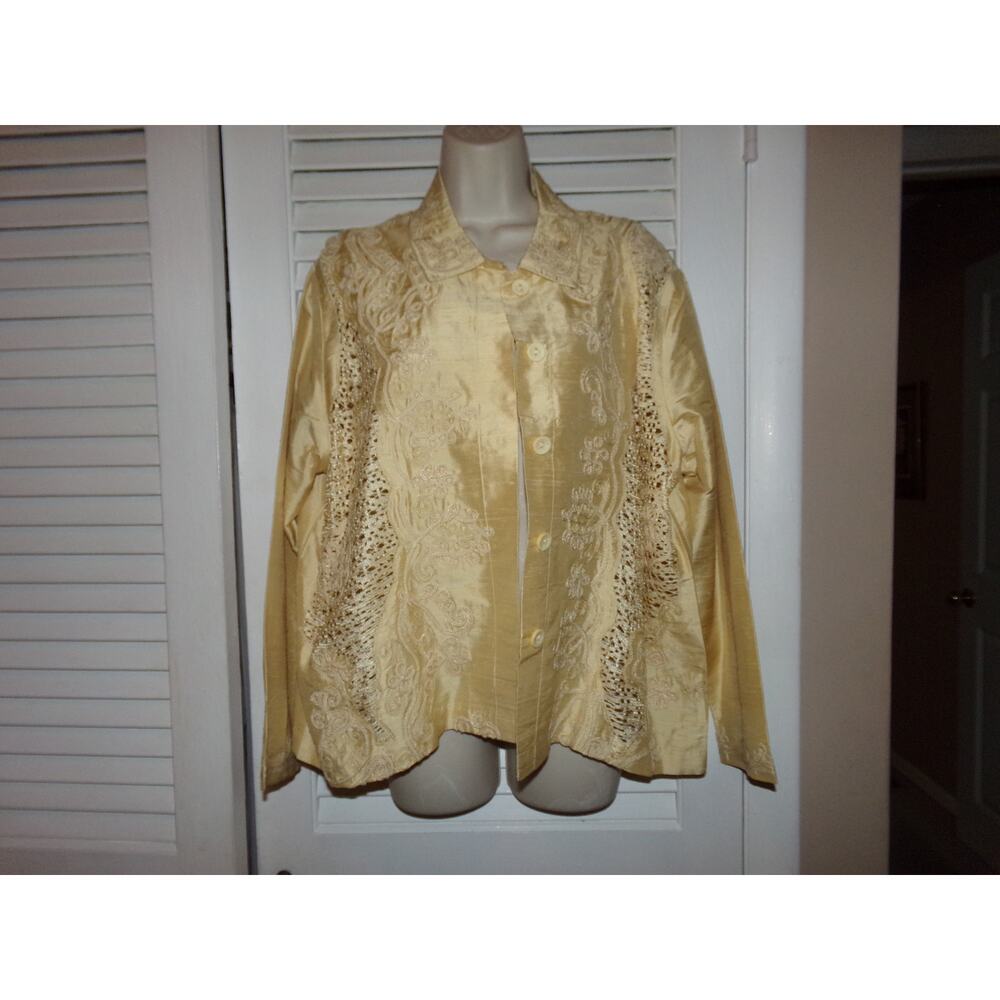 Vintage Coldwater‎ Creek Sunswirls Jacket 100% silk PXL NWT $159